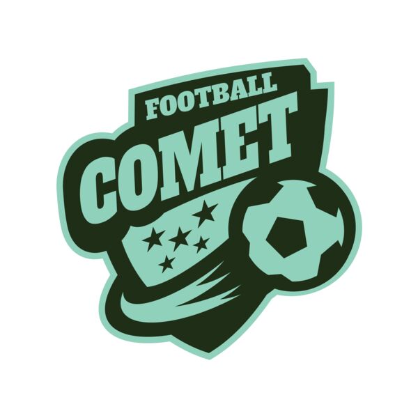 Comet Football logo template Miniatura