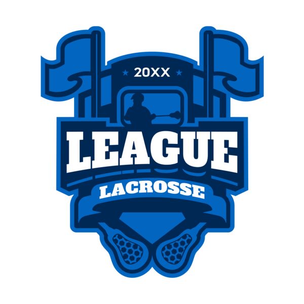 League Lacrosse Logo Template Miniatura
