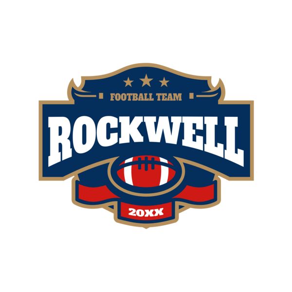Rockwell Football team logo template Miniatura