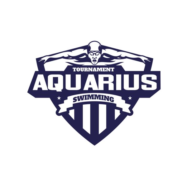Aquarius Swimming Tournament logo template Miniatura