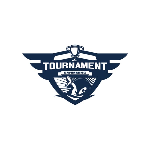 Swimming Tournament logo template 04 Miniatura